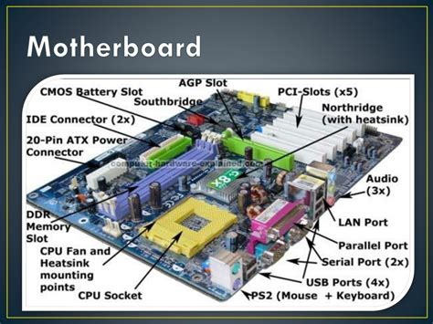 PRESENTATION ON MOTHERBOARD. MOTHERBOARD The .